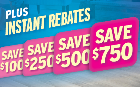 Instant rebates on flooring and more